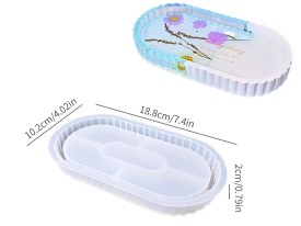 Molde silicona bandeja ovalada bordes rizados